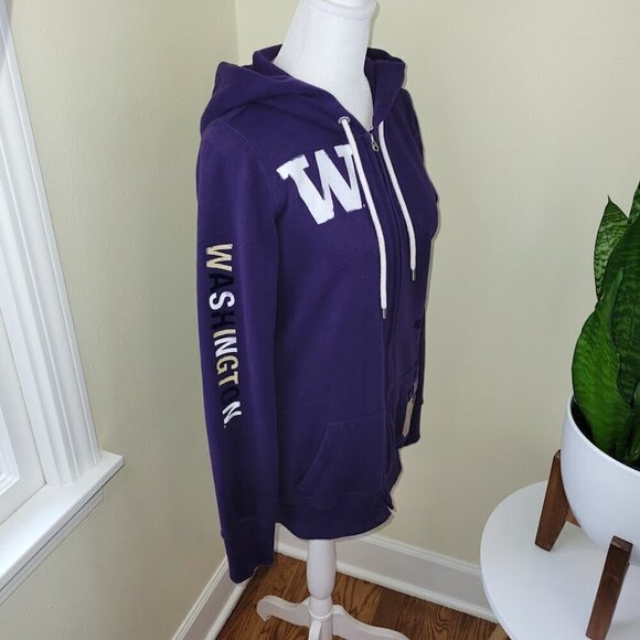 Pink University of Washington Huskey Zip Up Purple & Gold Hoodie Sweatshirt SZ S - Picture 9 of 15